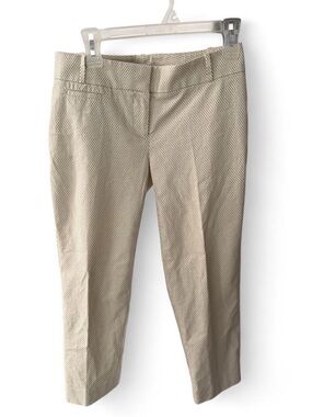 LOFT Beige Cropped with Black/White polkadots Dress Pants‎